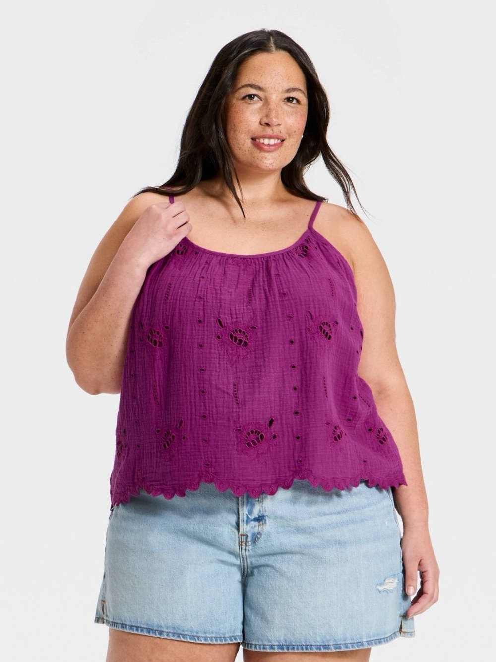 Women's Eyelet Tank Top - Universal Thread Purple. Size 3X. New with tag.